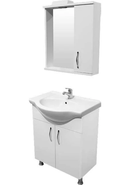 Meuble de Salle de Bain Blanc 65 cm