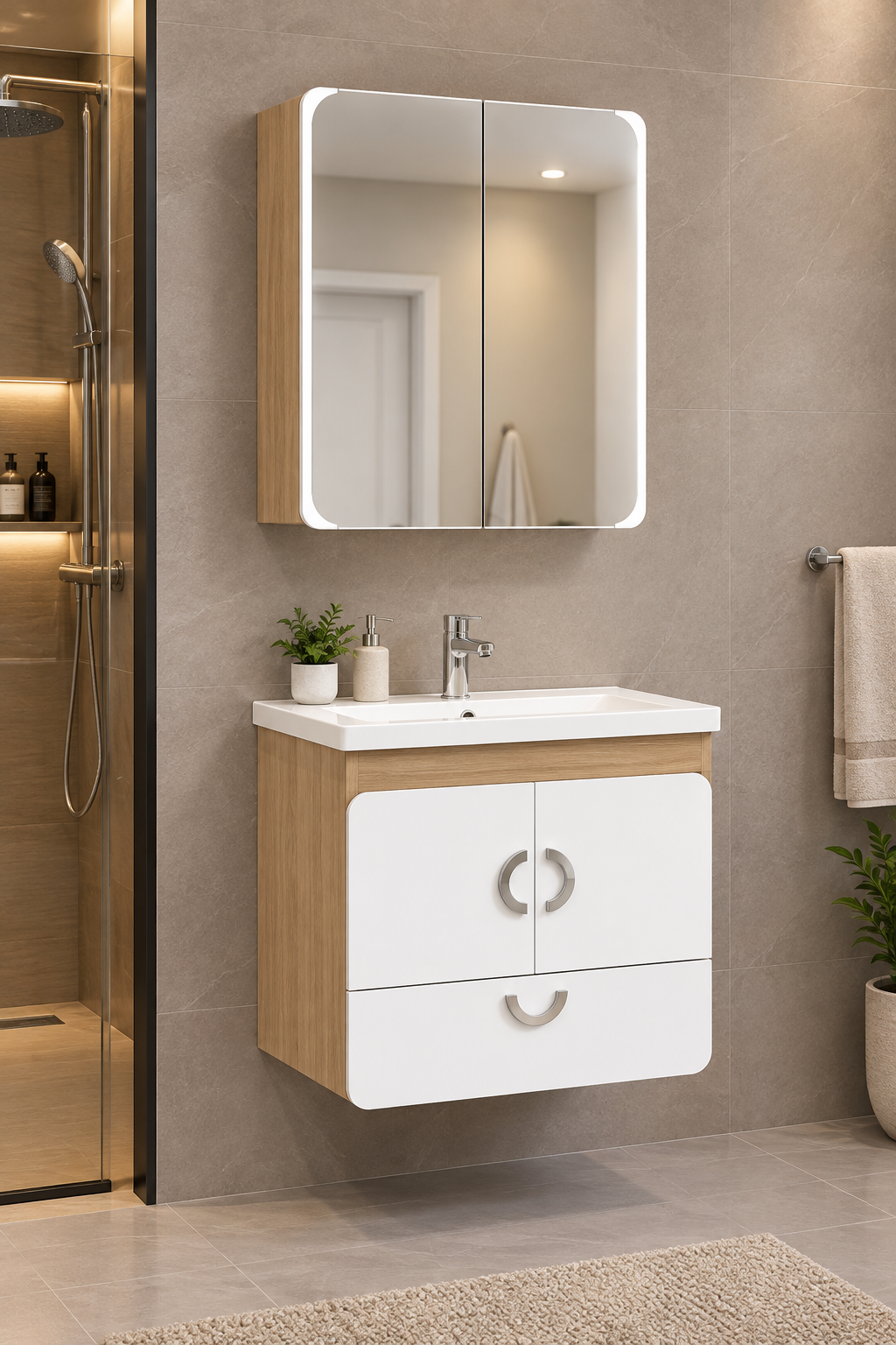 80 cm Alfa Maple Bathroom Vanity Cabinet