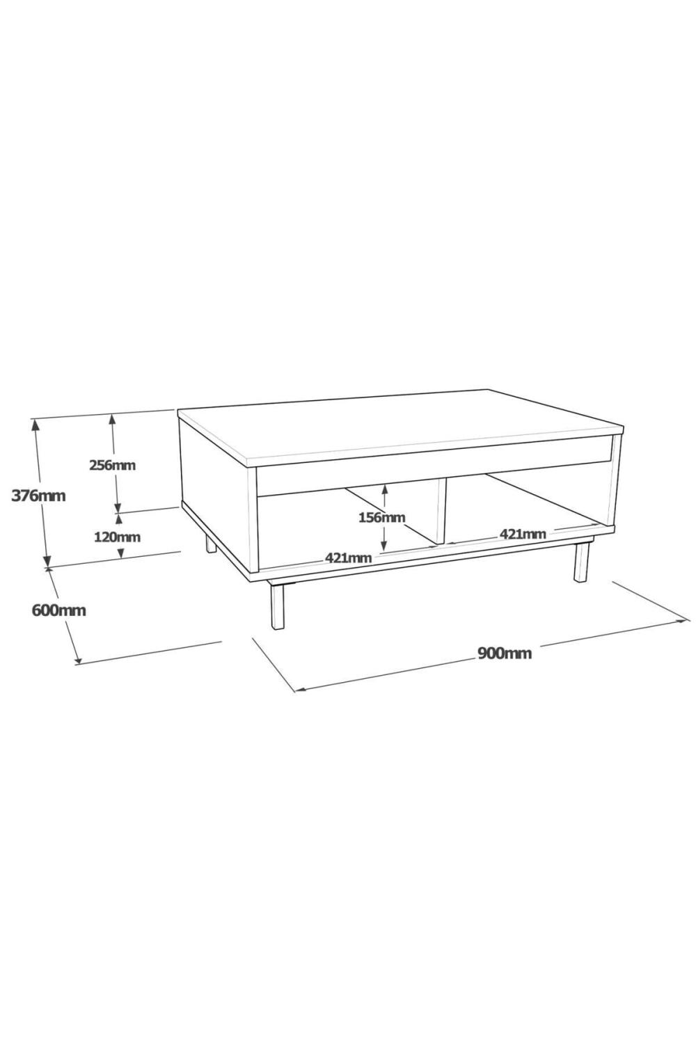 Arya Table basse Métal Sur pieds Keçe-Noir ARY29-KL