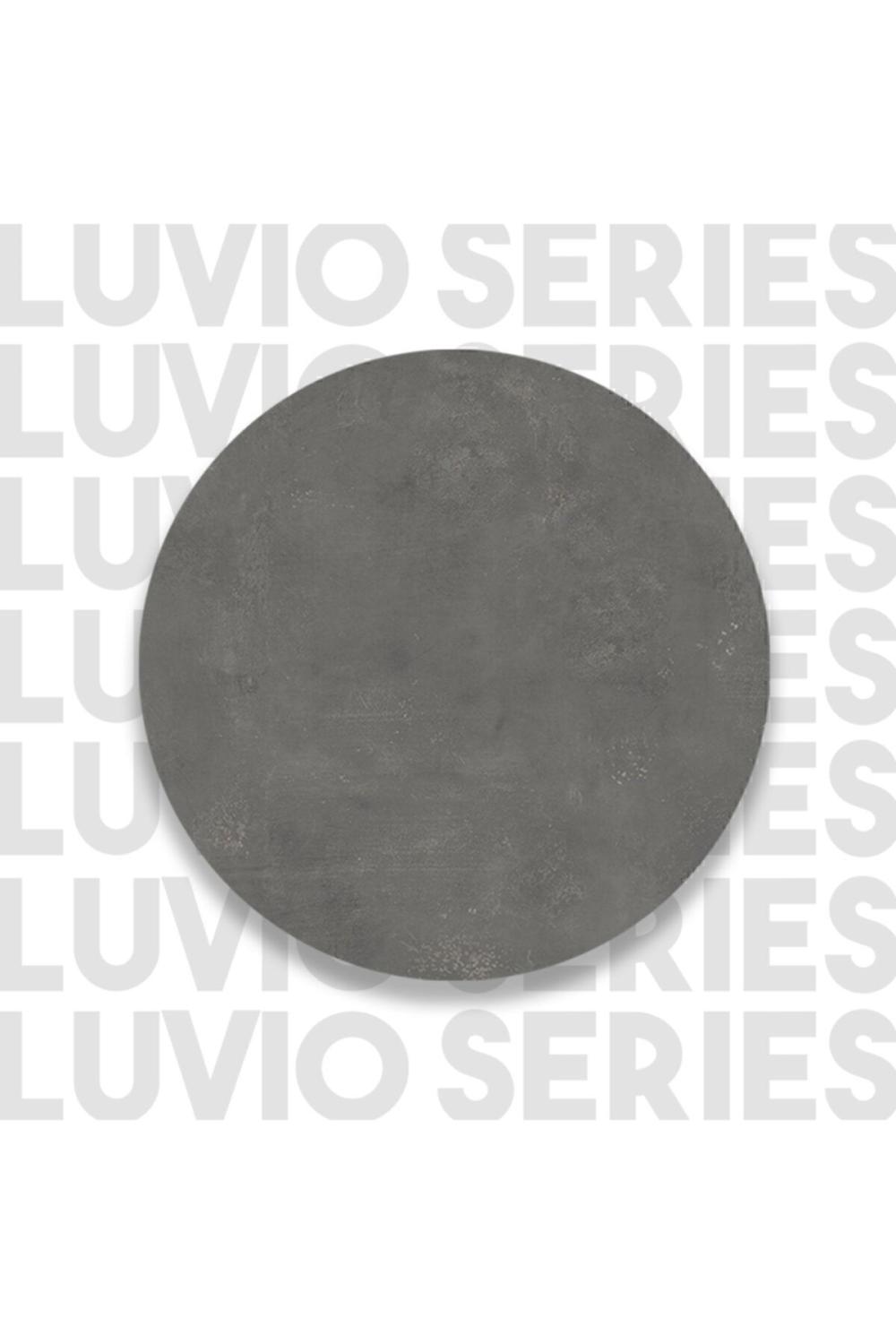 Arya 120cm Meuble TV Table basse Métal Sur pieds Béton-Noir ARY5-RL