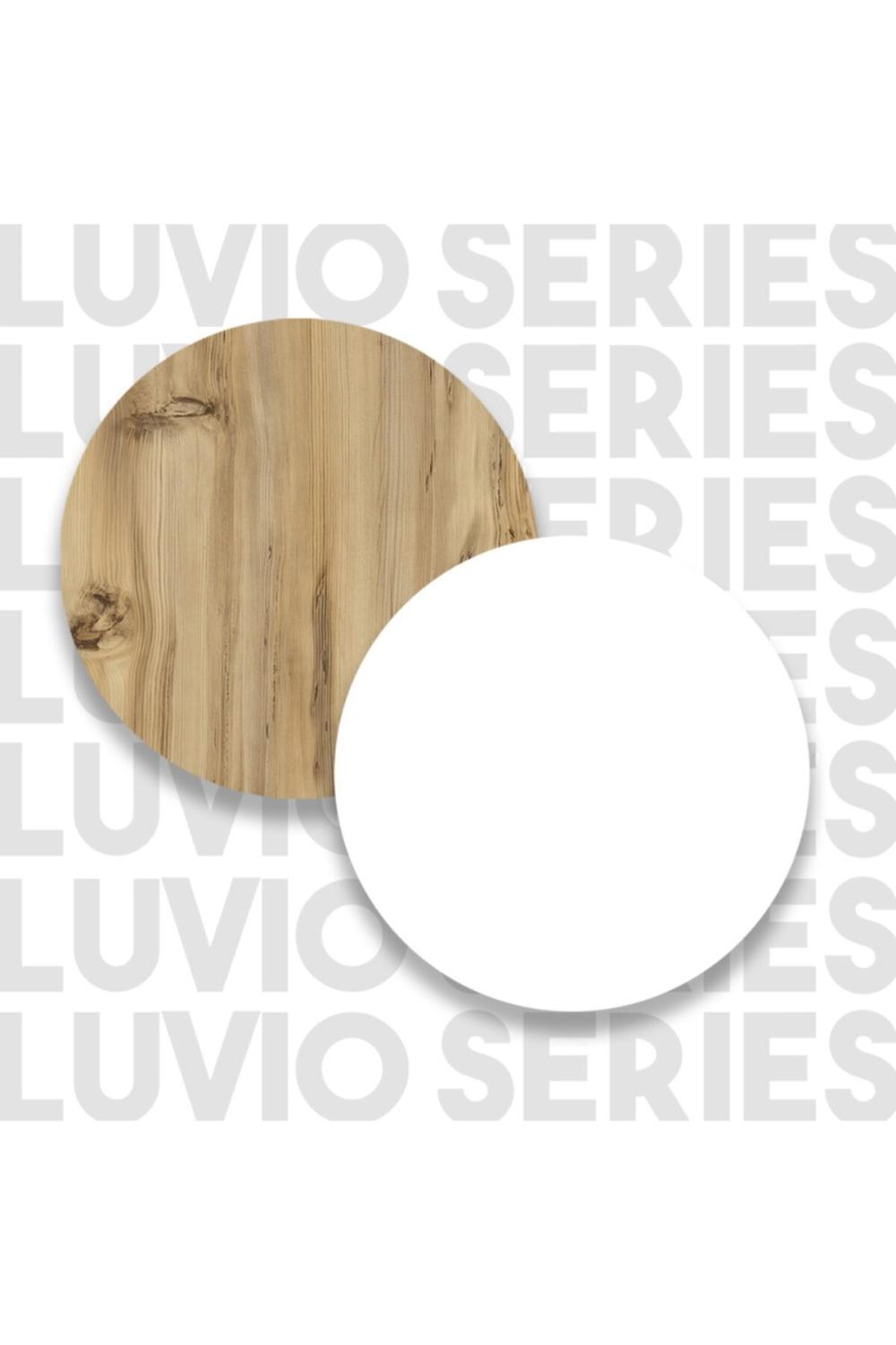 Meuble TV Arya avec Bibliothèque, 175 cm – Gris (Effet Feutre) & Blanc ARY9-WK