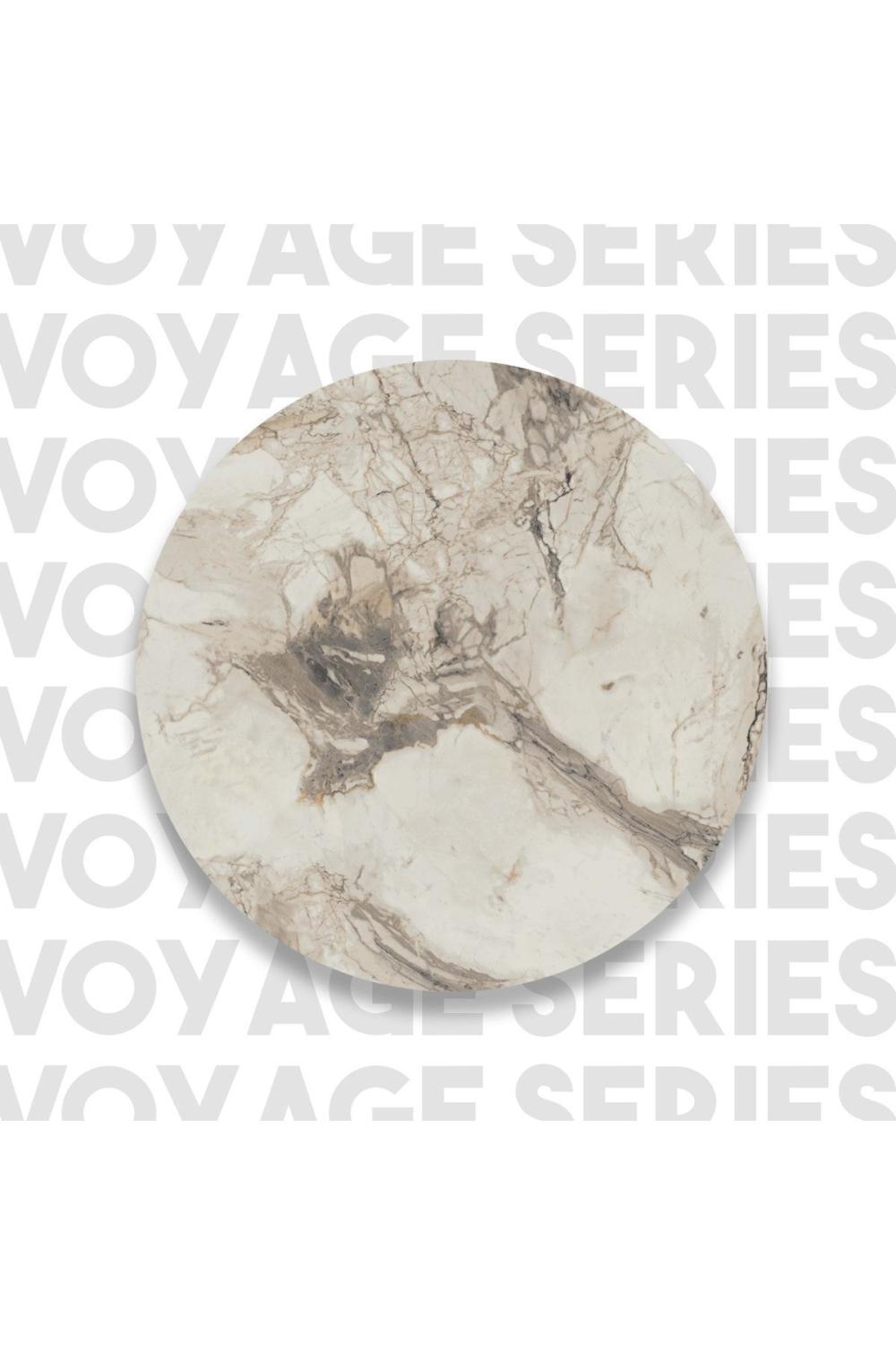 Table Basse Atlantis avec Structure Métallique Dorée – Effet Marbre ATL12-GE