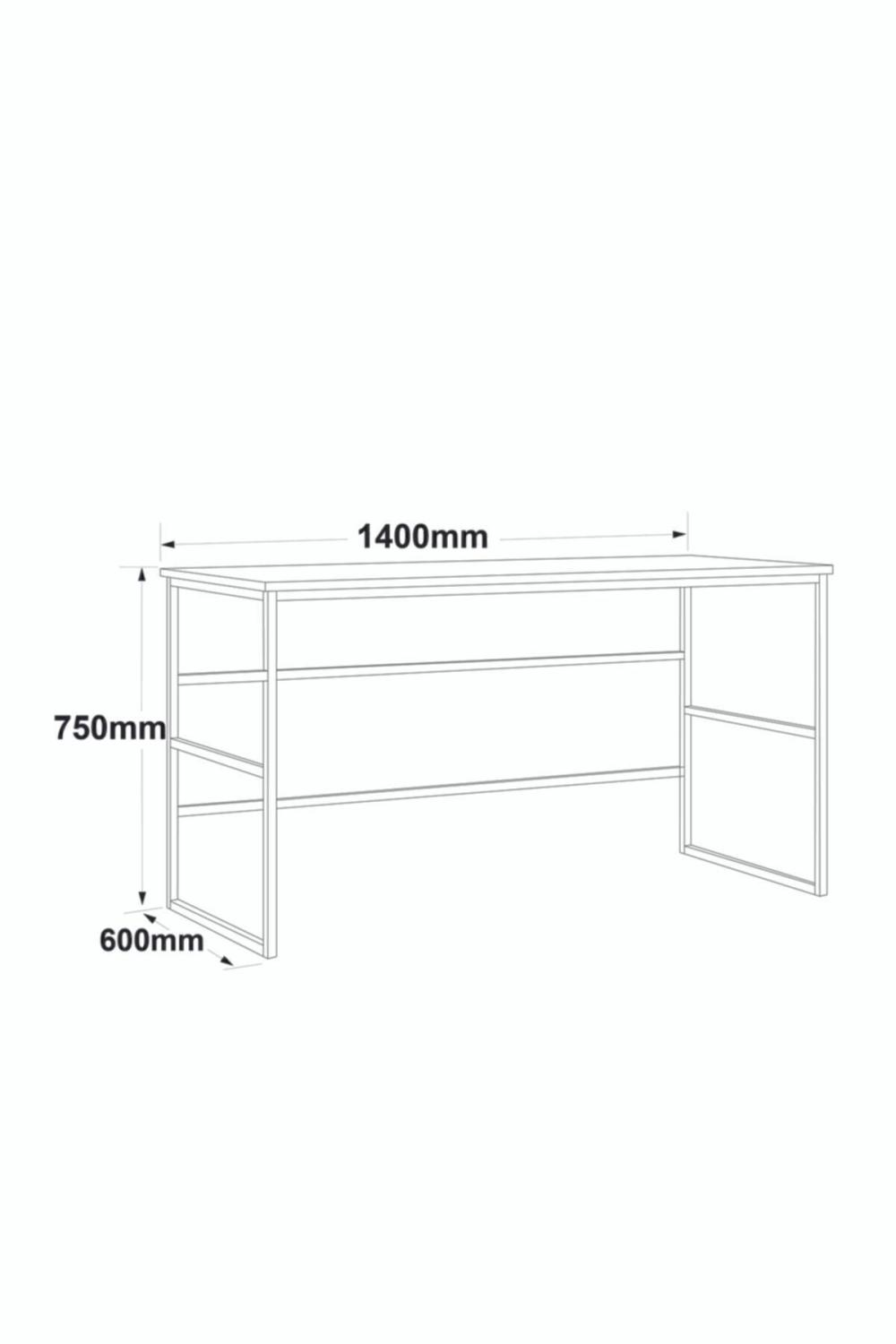 Atlantis 140cm Métal Bureau ATL24-A Pin
