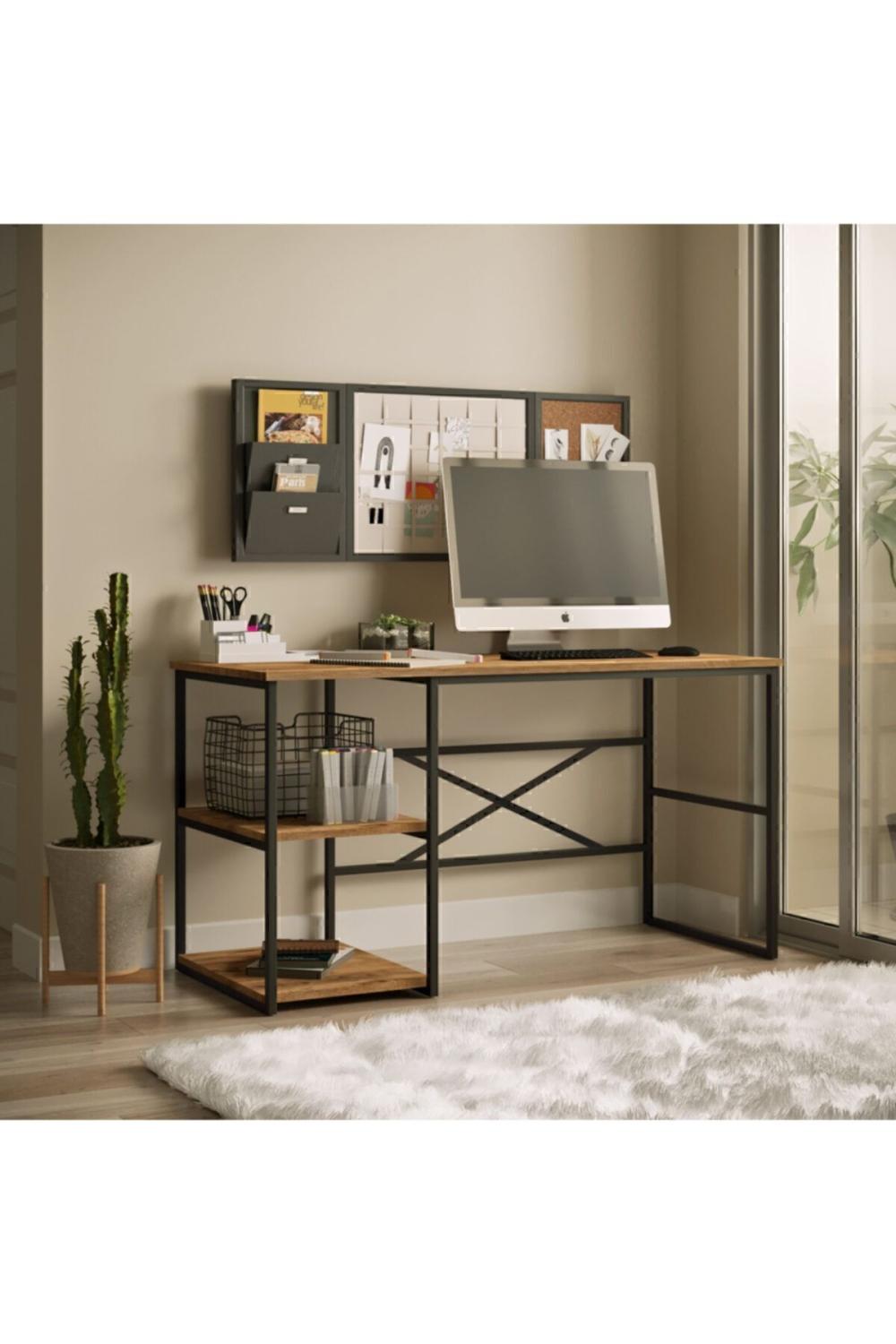 Atlantis 140cm Métal Bureau À étagères ATL26-A Pin