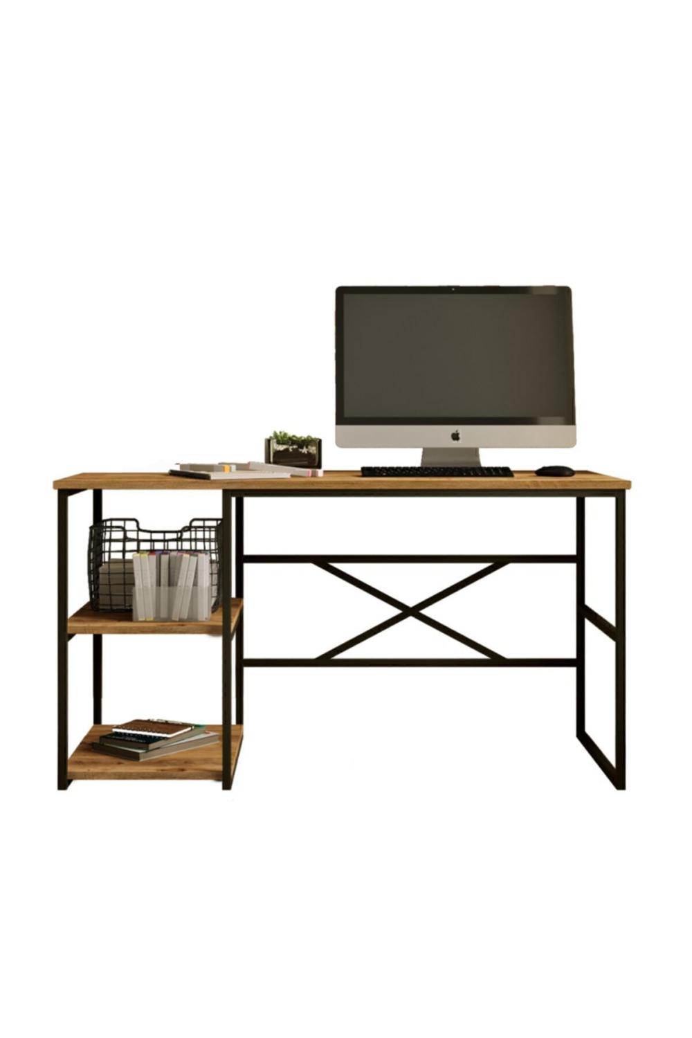 Atlantis 140cm Métal Bureau À étagères ATL26-A Pin