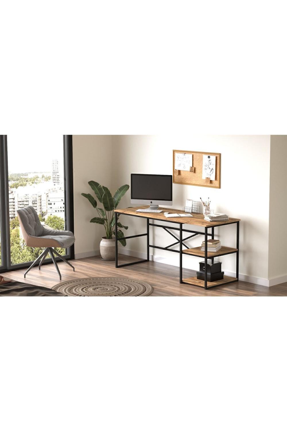 Atlantis 160cm Métal Bureau À étagères ATL28-A Pin