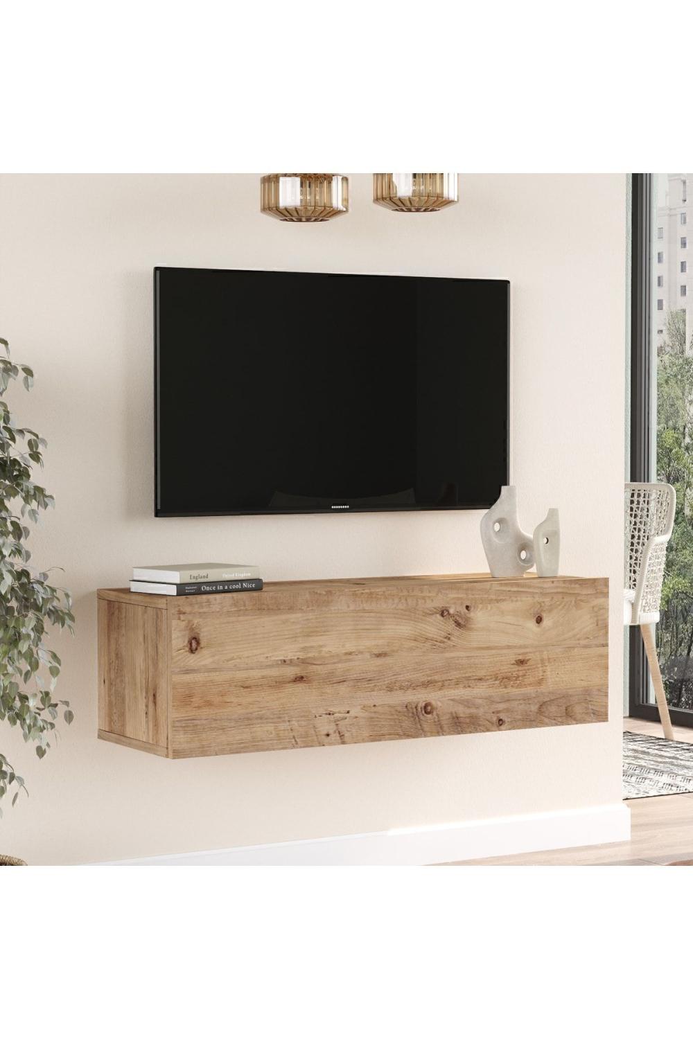 Aven Meuble TV Tv Table basse Avec portes 100cm Pin AVE12-A