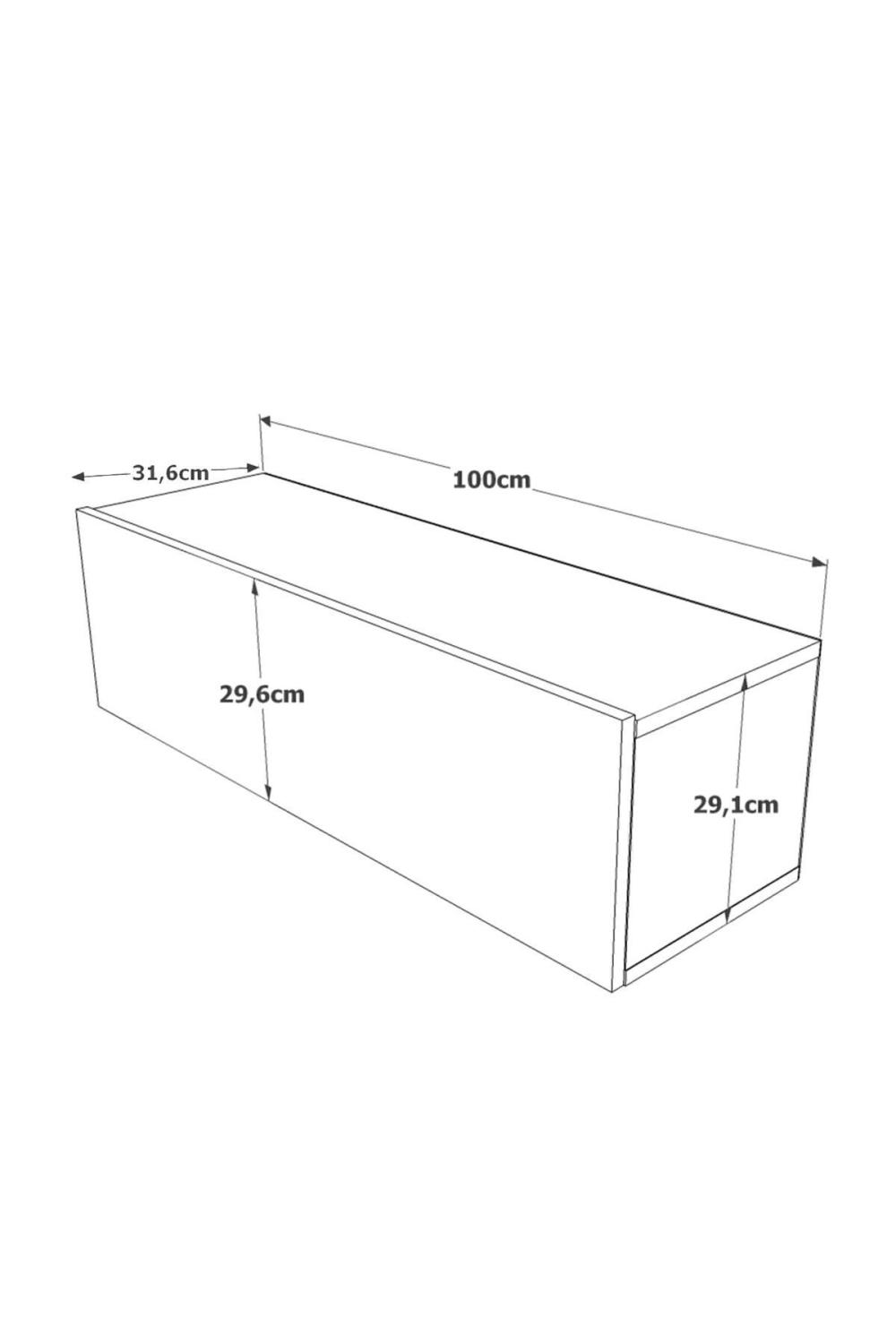 Aven Meuble TV Tv Table basse Avec portes 100cm Pin AVE12-A