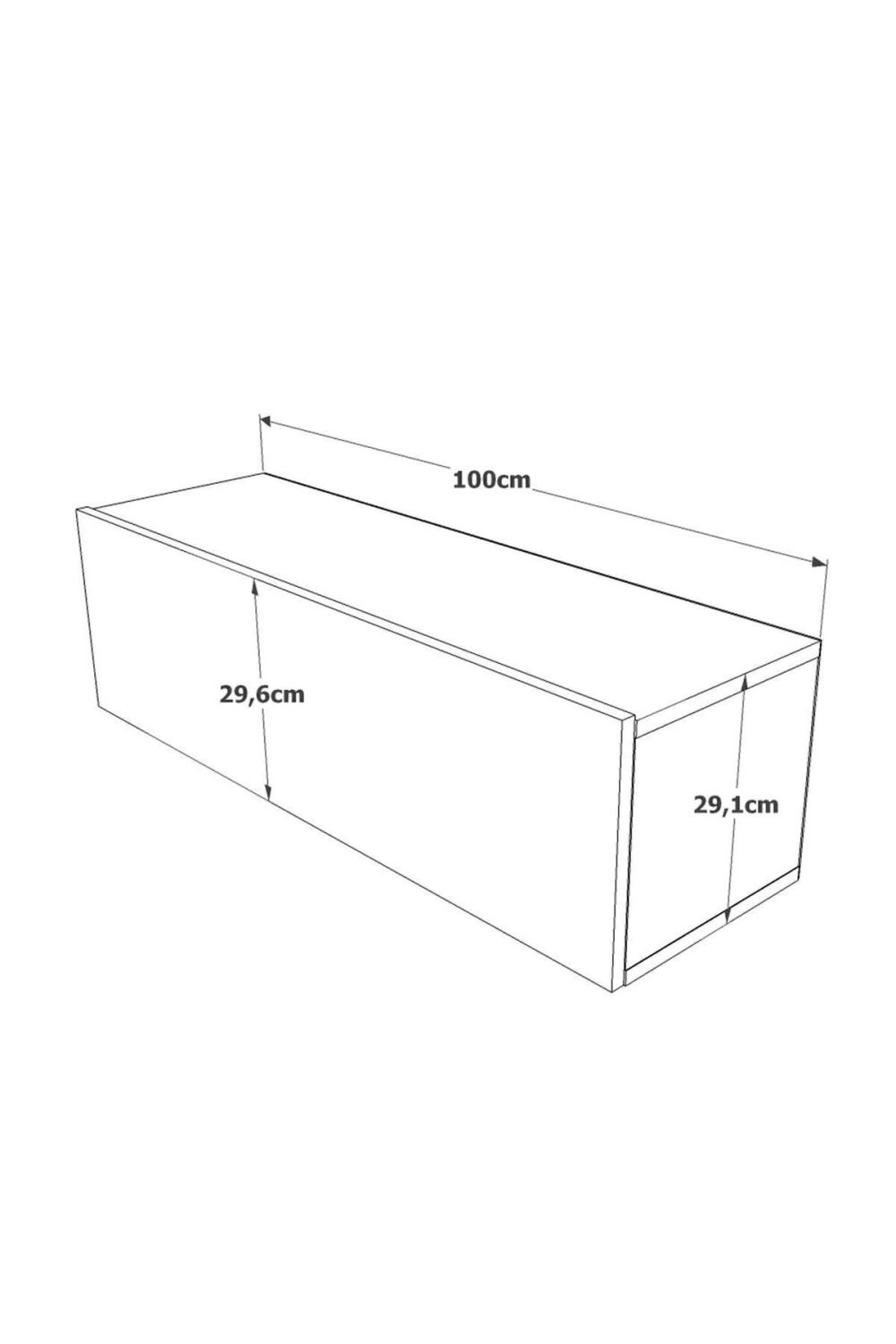 Aven Meuble TV Tv Table basse Avec portes 100cm Pin-Kiremit AVE12-AK
