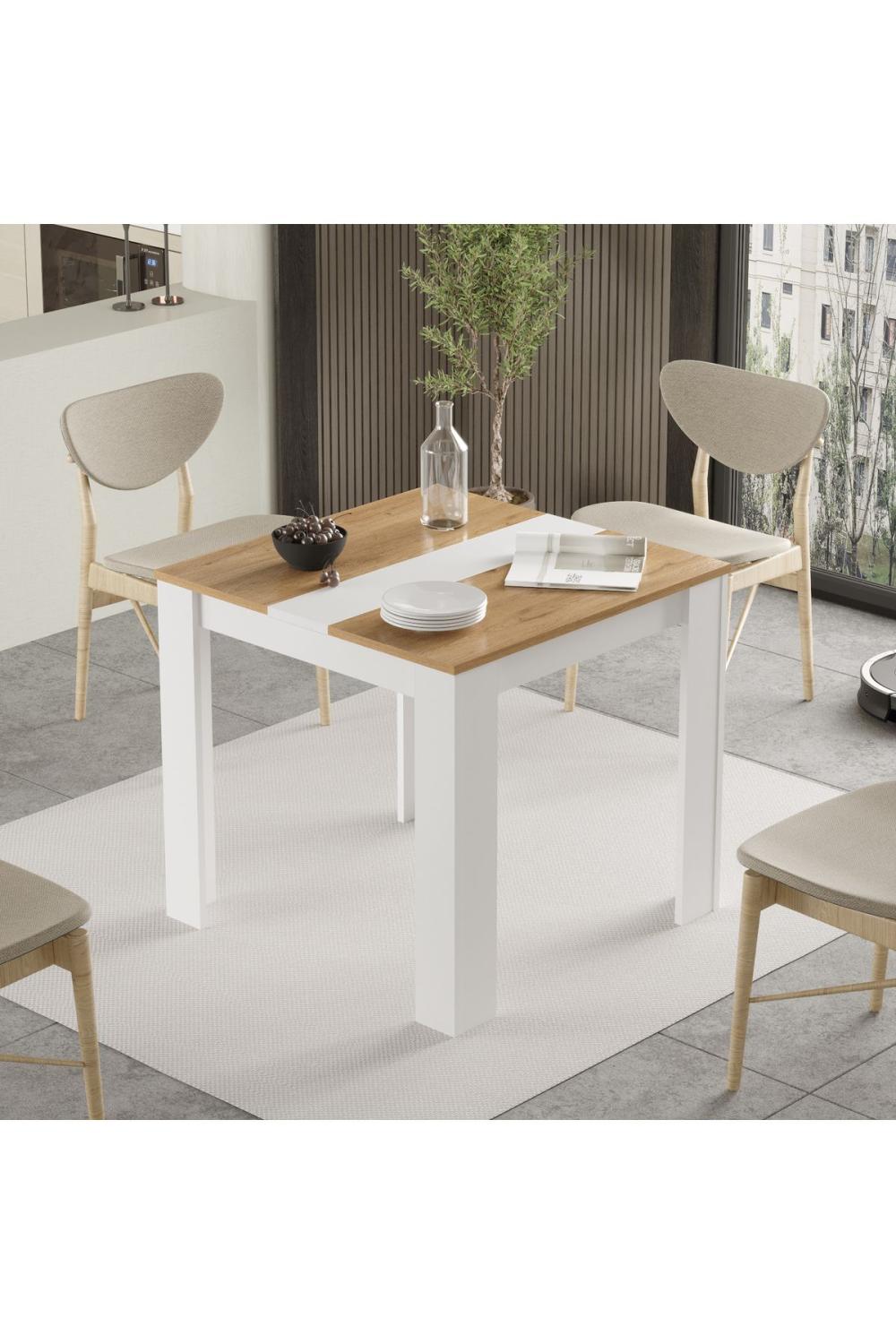 Table à Manger Aven 80×80 cm – Panier & Blanc AVE20-SW