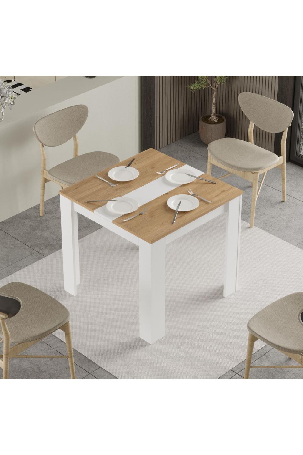 Table à Manger Aven 80×80 cm – Panier & Blanc AVE20-SW