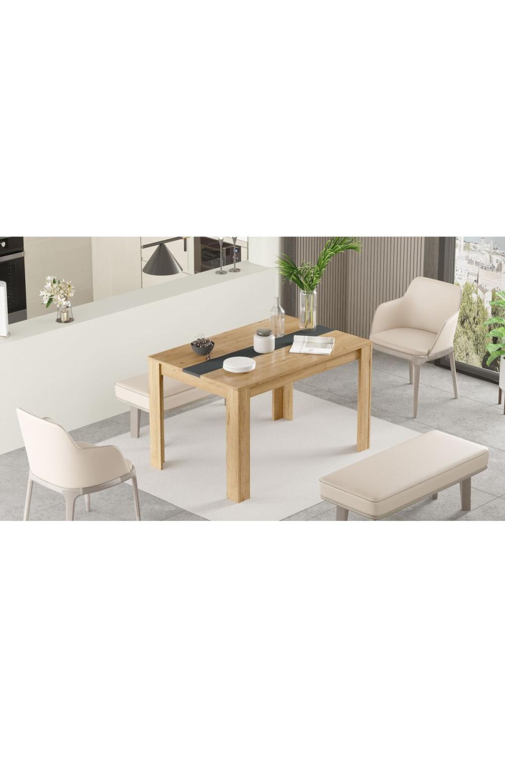 Aven Yemek Table 120x80 Panier-Anthracite AVE21-SA