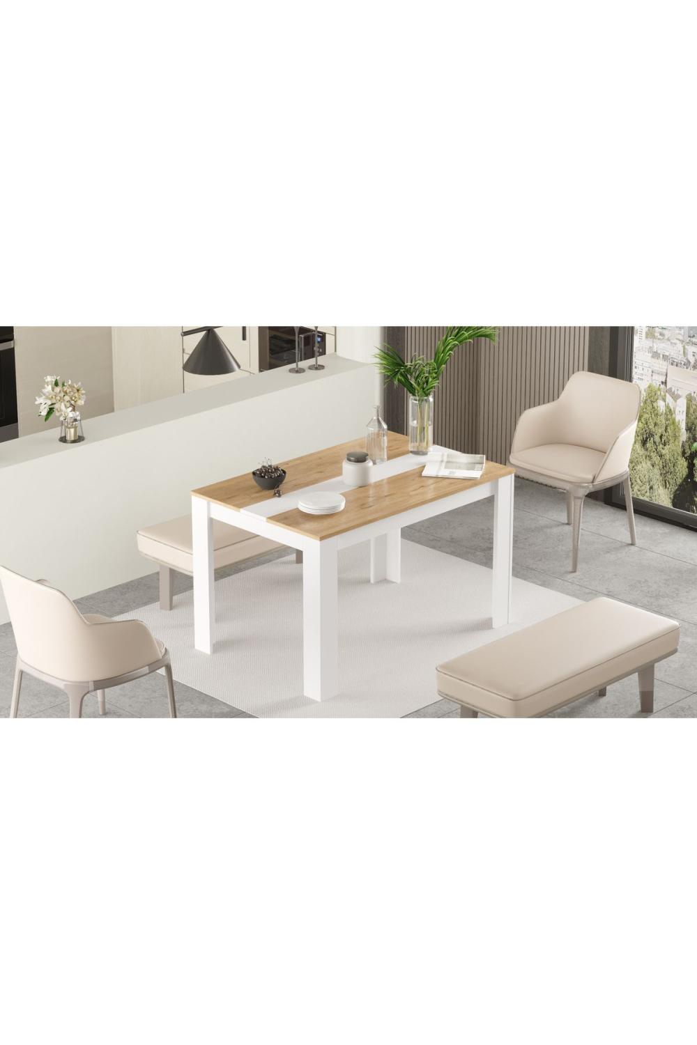 Aven Yemek Table 120x80 Panier-Blanc AVE21-SW