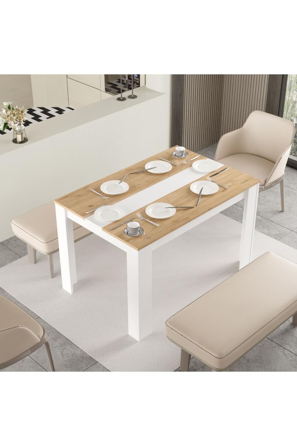 Aven Yemek Table 120x80 Panier-Blanc AVE21-SW