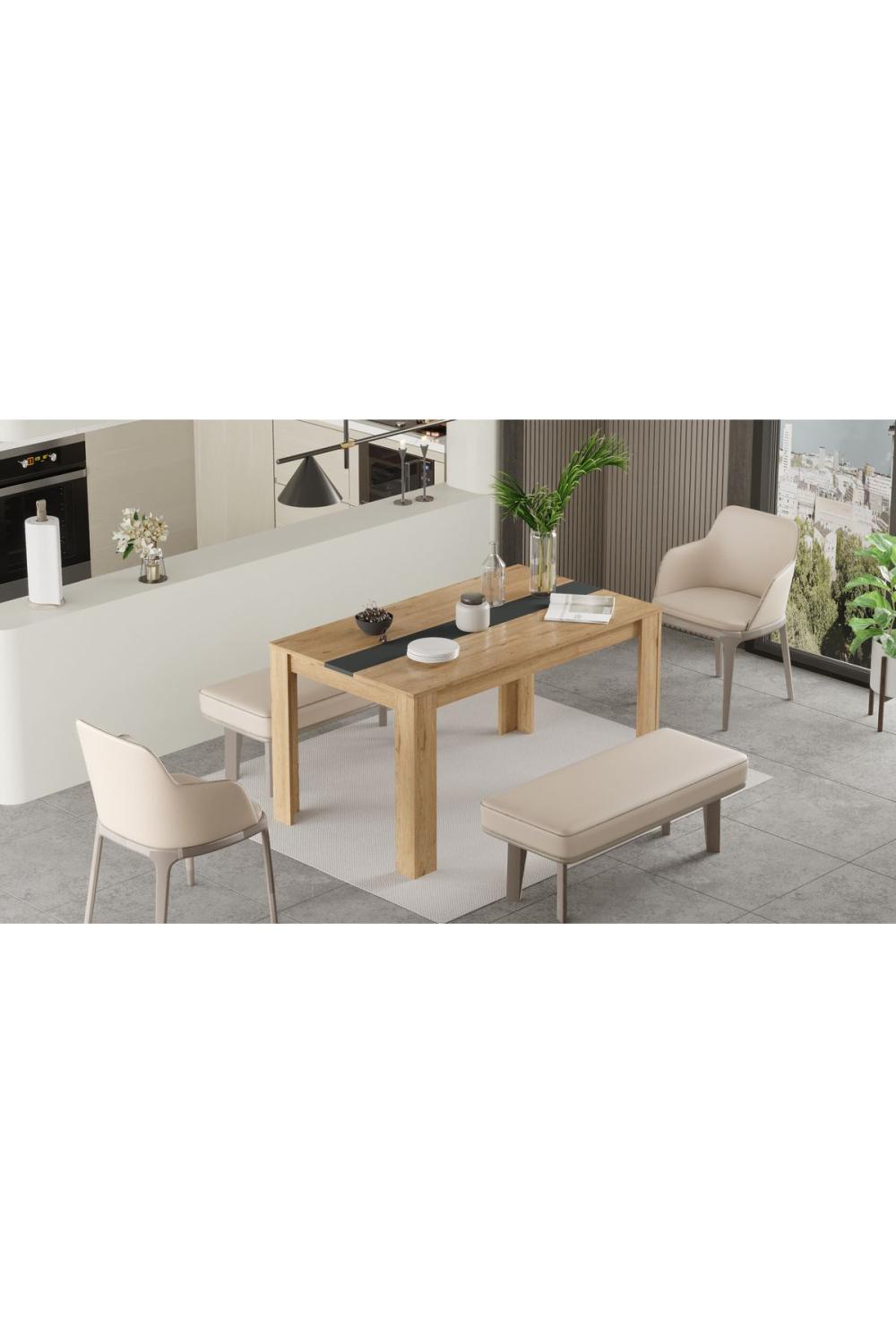 Aven Yemek Table 120x80 Panier-Anthracite AVE22-SA