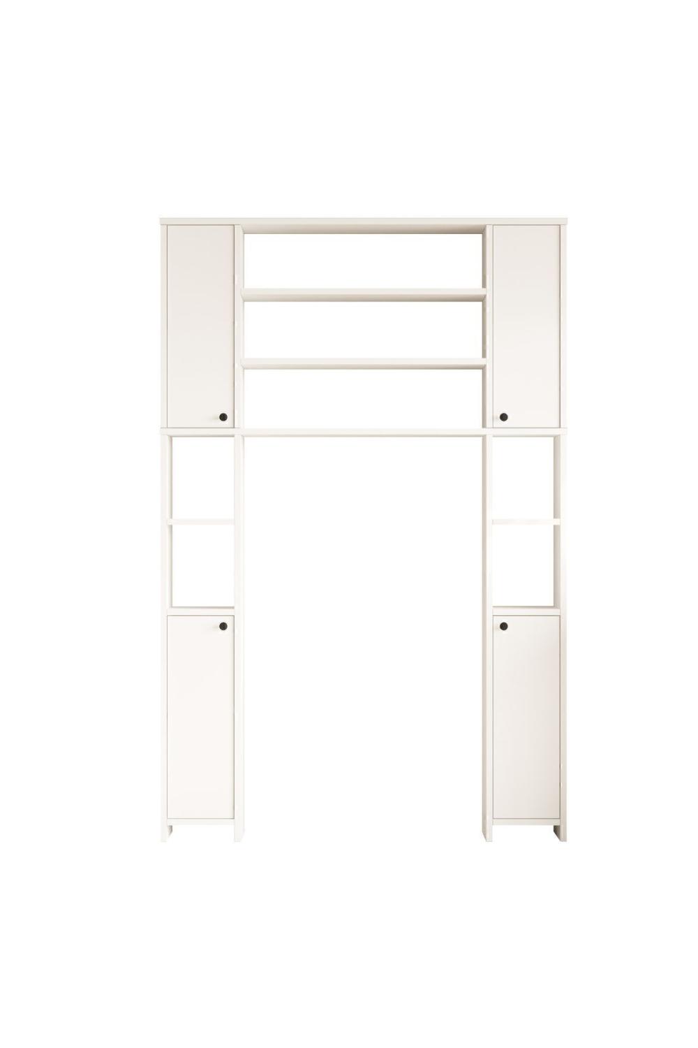 Meuble de Salle de Bain Bahez avec Portes et Étagères – Blanc BAH1-W