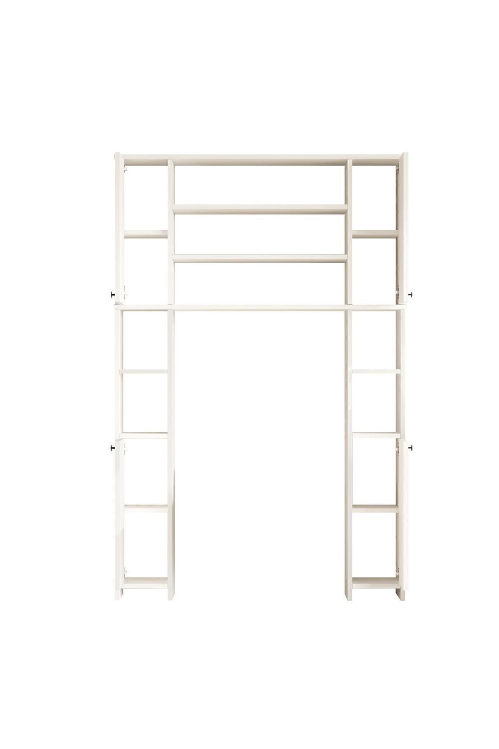 Meuble de Salle de Bain Bahez avec Portes et Étagères – Blanc BAH1-W
