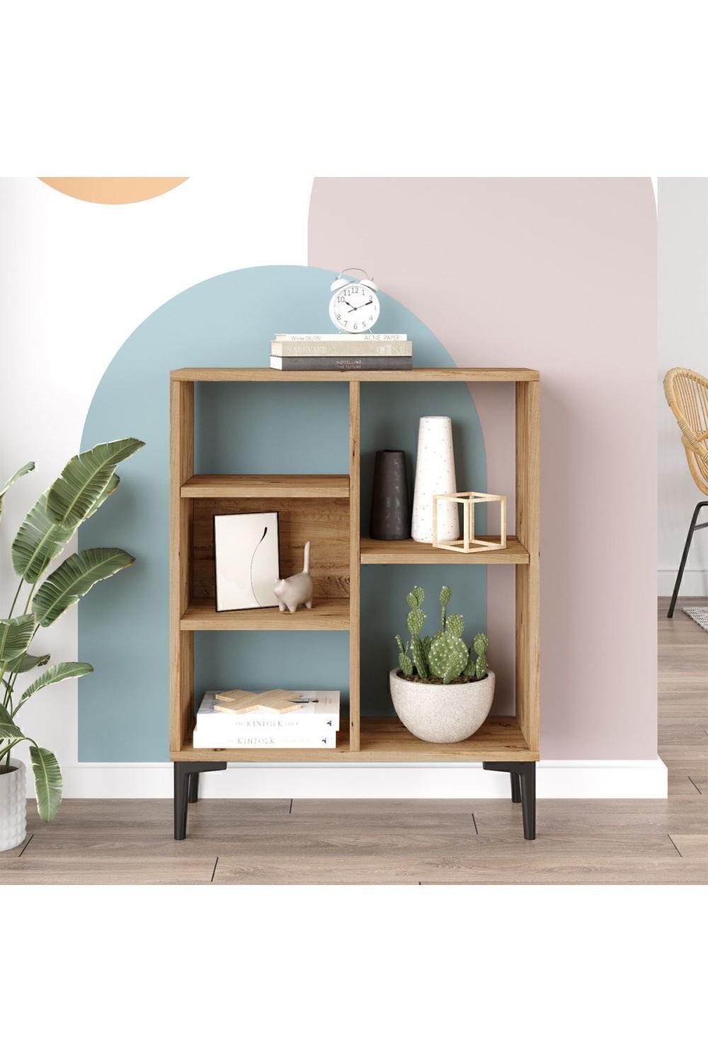 Baily Bibliothèque Étagère Sur pieds 88cm Atlantik Pin BAI1-A