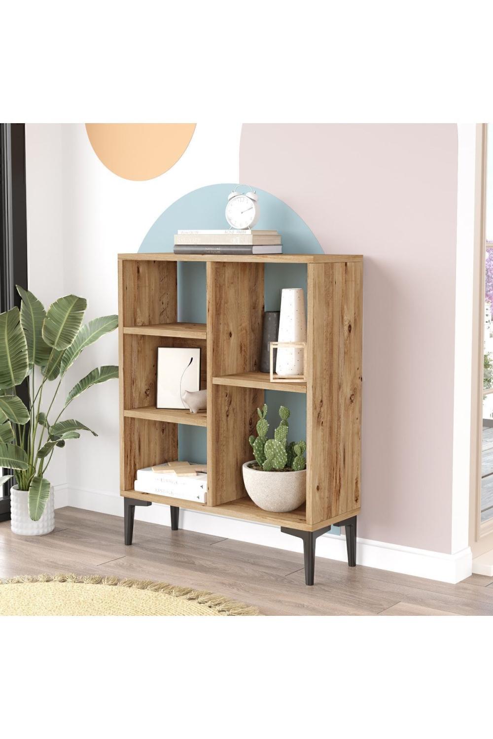 Baily Bibliothèque Étagère Sur pieds 88cm Atlantik Pin BAI1-A