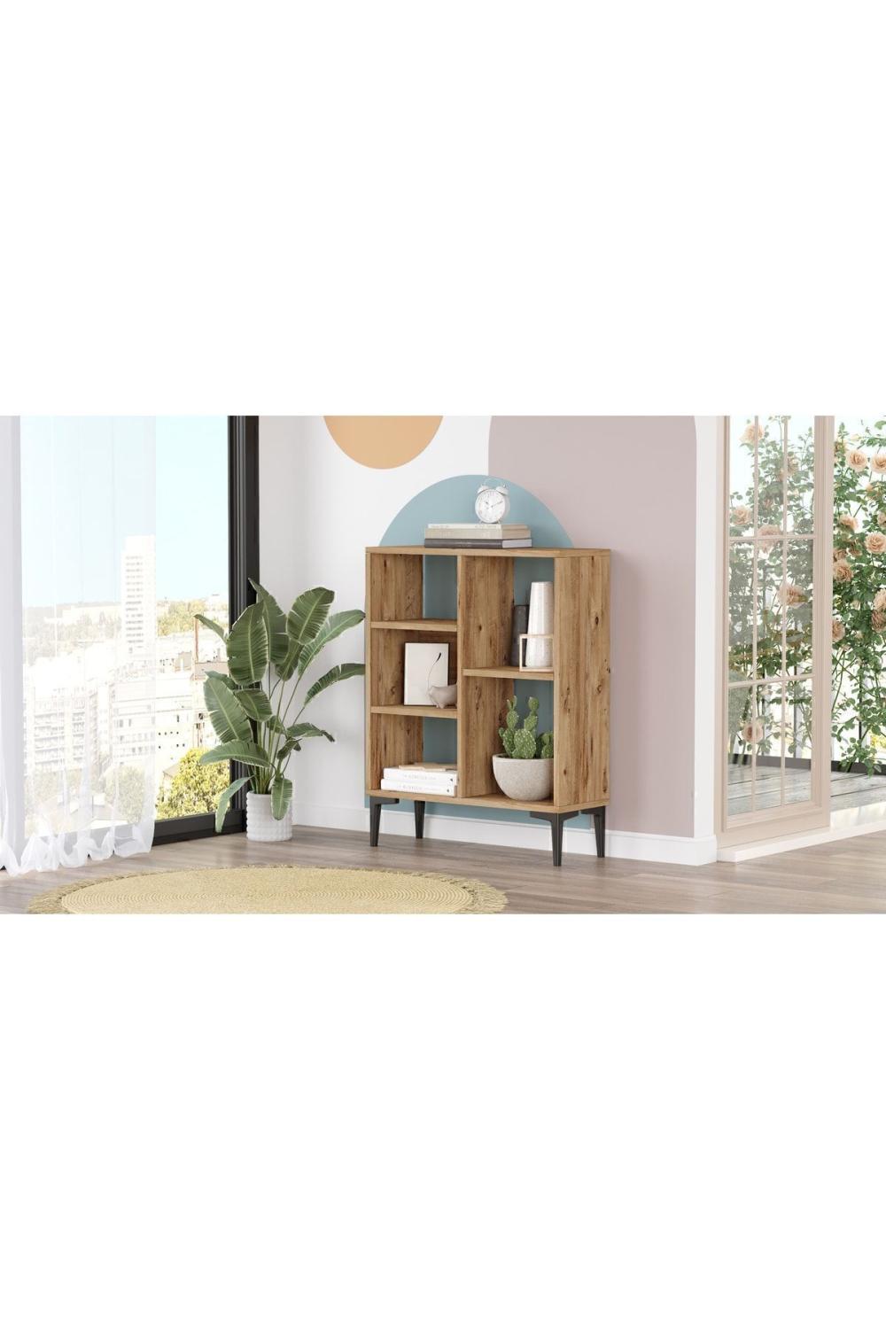 Baily Bibliothèque Étagère Sur pieds 88cm Atlantik Pin BAI1-A