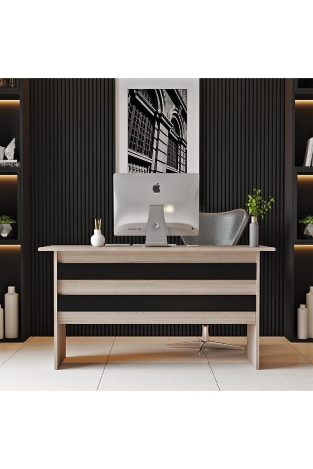 Bega A 140cm Bureau Bureau 3 Couleur Chêne Noir BEG1-OB