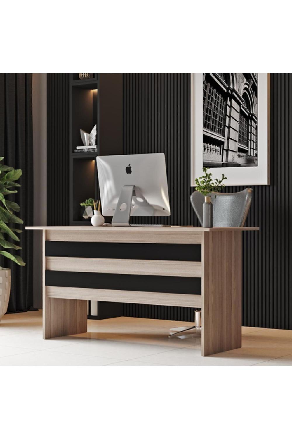 Bega A 140cm Bureau Bureau 3 Couleur Chêne Noir BEG1-OB