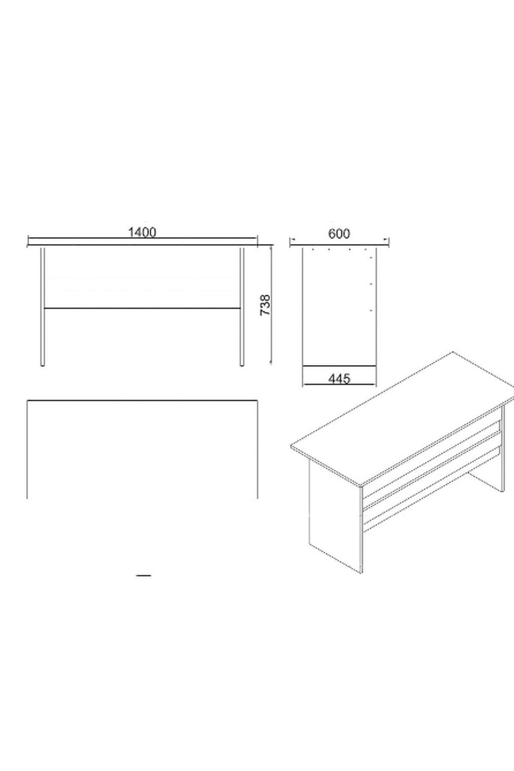 Bega A 140cm Bureau Bureau Blanc BEG1-W