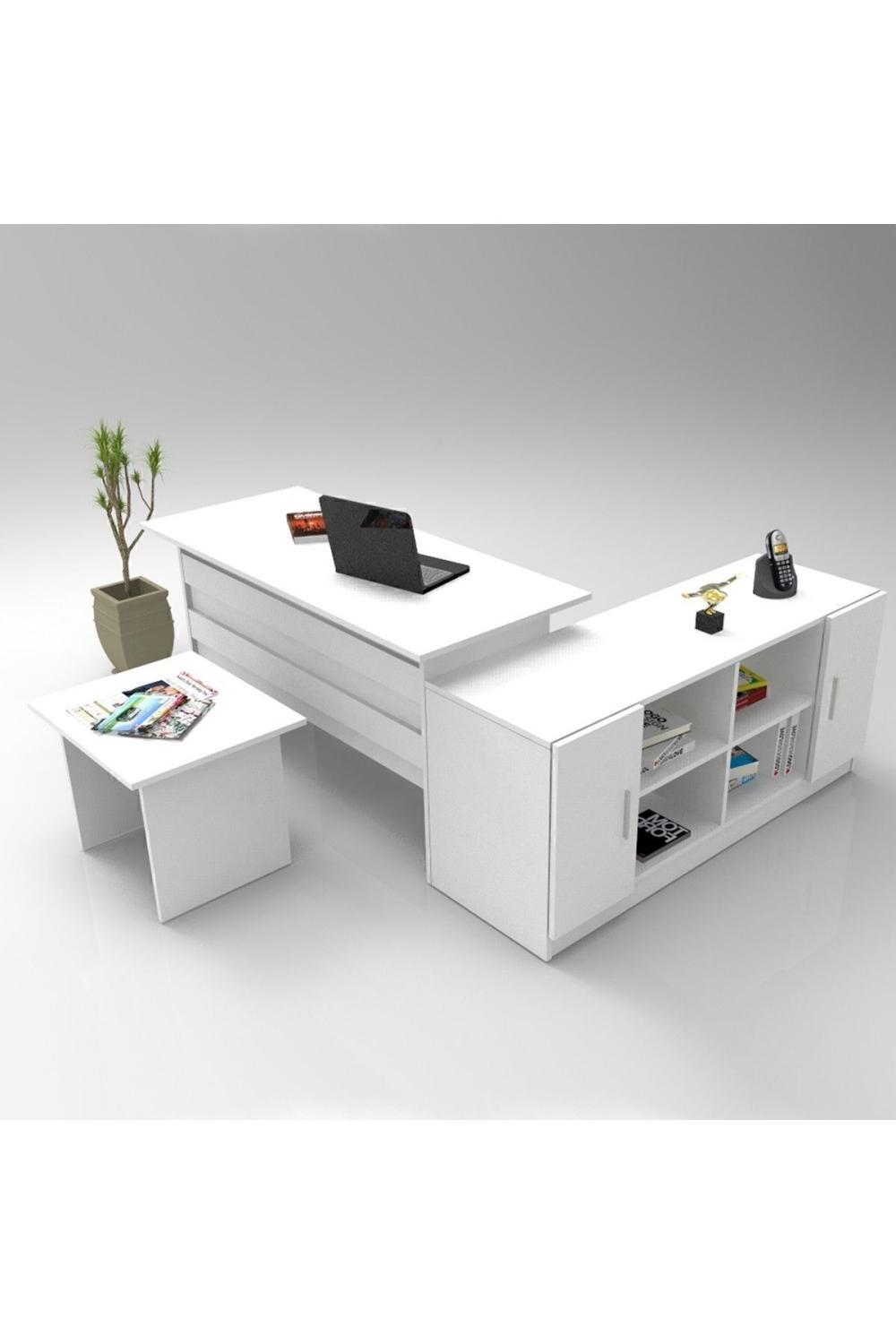Bega ABF Bureau Bureau Table Ensemble 3 Couleur Blanc BEG10-W