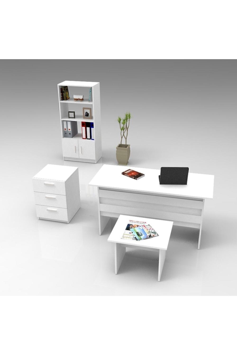 Bega ABCD Bureau Bureau Table Ensemble 3 Couleur Blanc BEG11-W