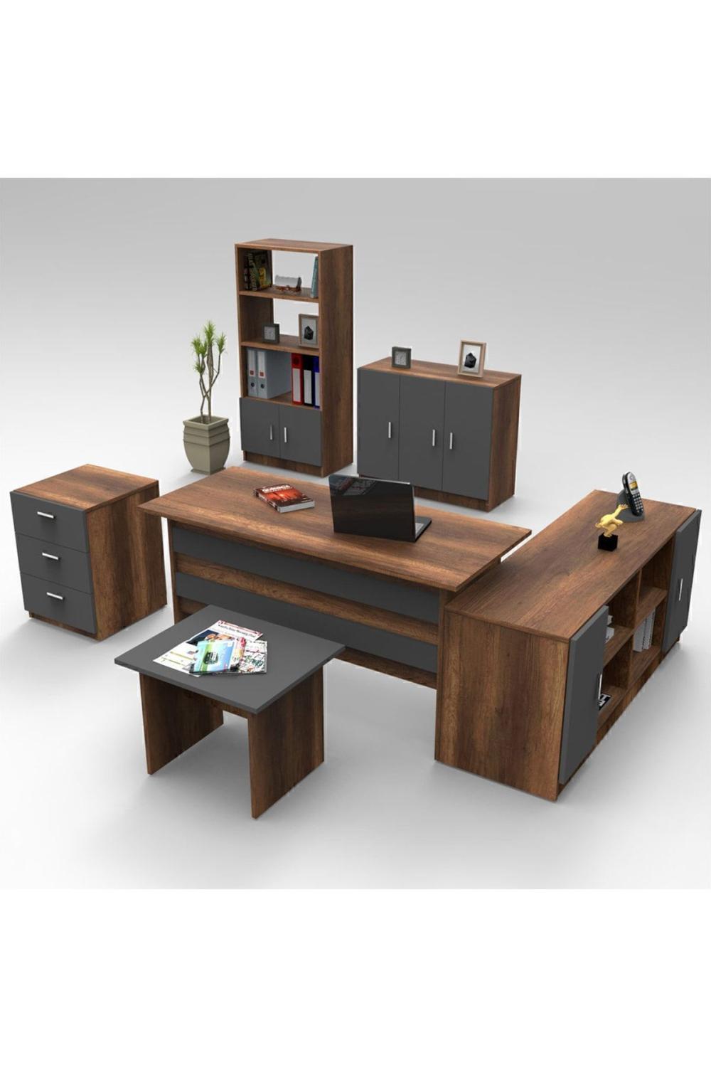 Bega ABCDEF Bureau Bureau Table Ensemble Baroque-Anthracite BEG17-BA