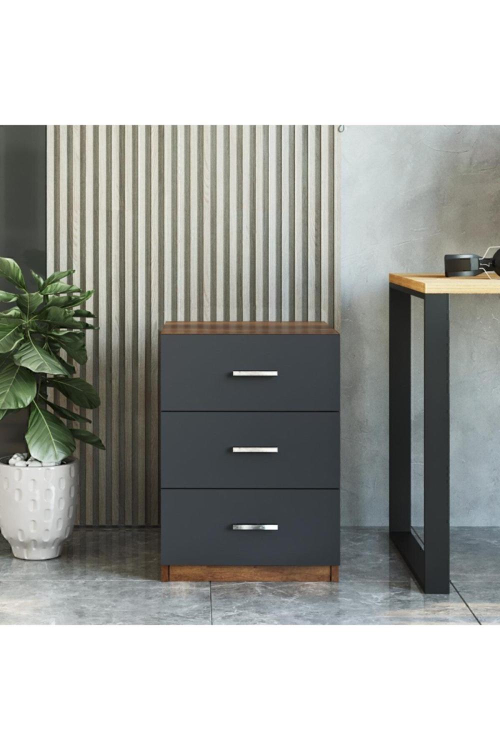 Bega C Bureau 3 Avec tiroirs Keson Baroque-Anthracite BEG3-BA