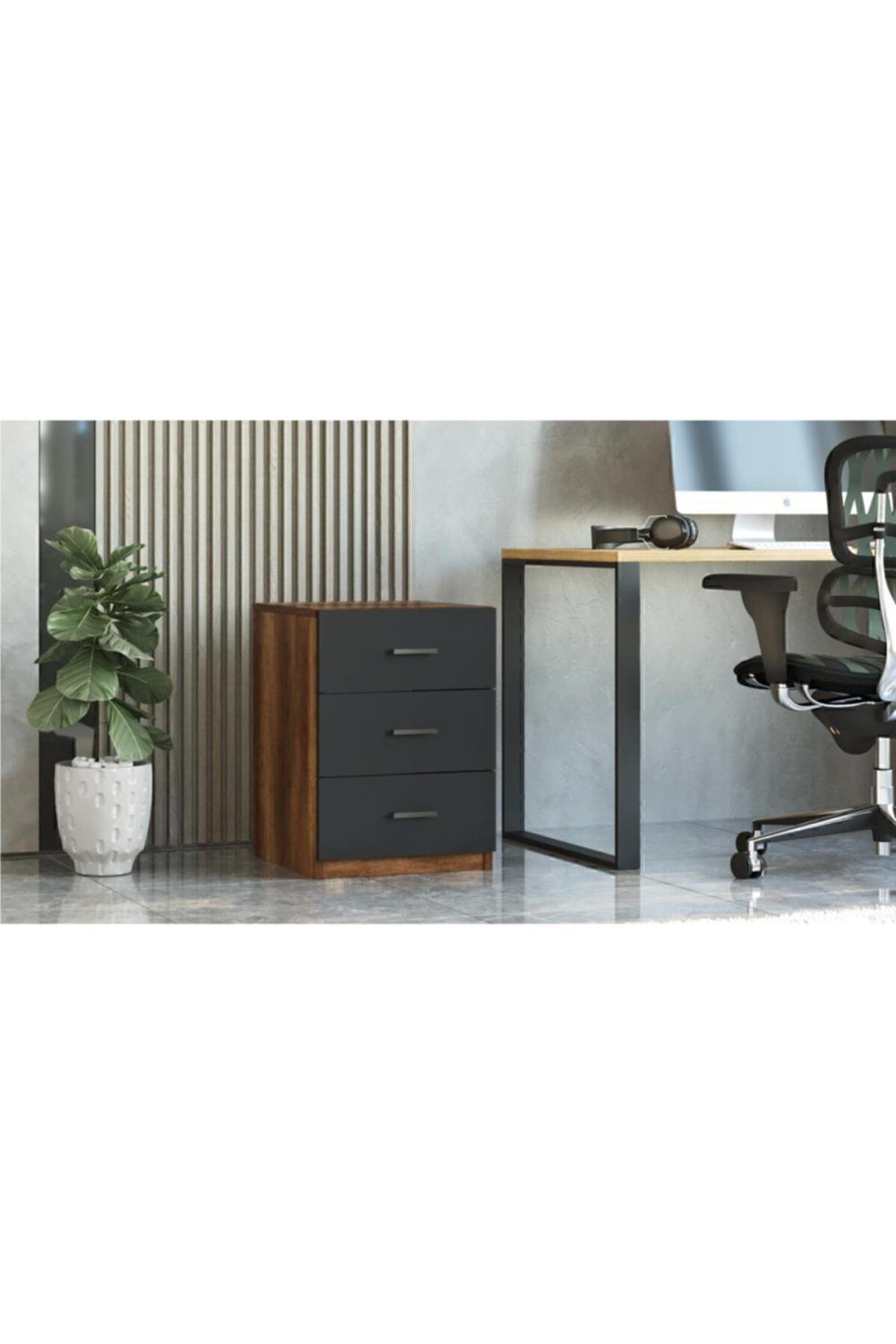Bega C Bureau 3 Avec tiroirs Keson Baroque-Anthracite BEG3-BA