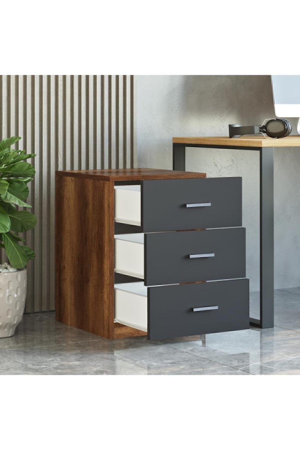 Bega C Bureau 3 Avec tiroirs Keson Baroque-Anthracite BEG3-BA
