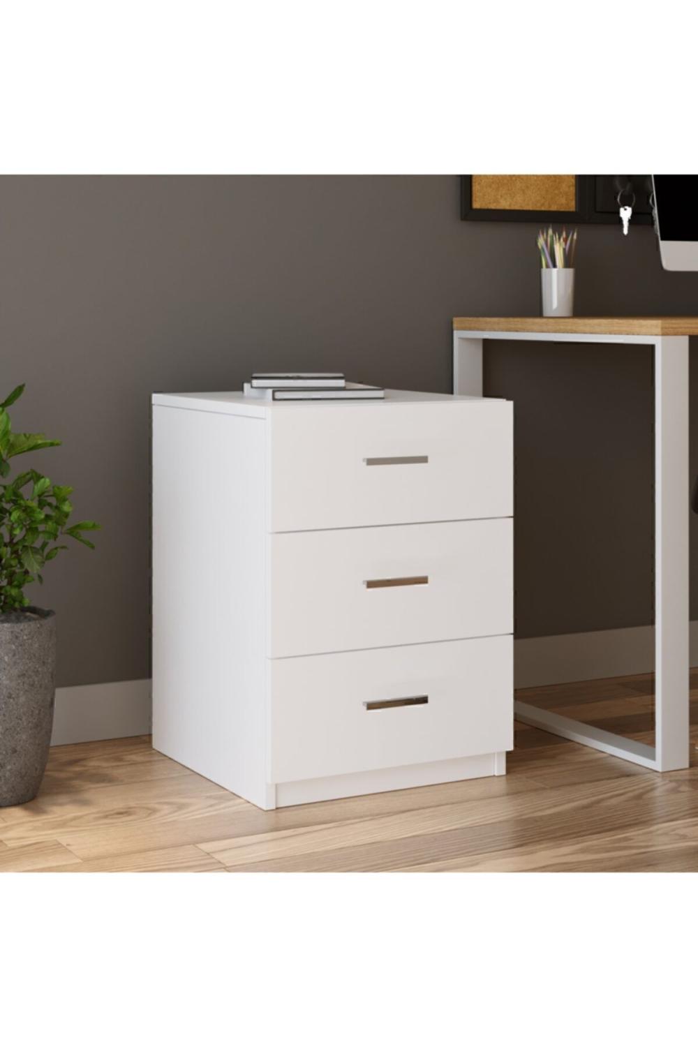 Bega C Bureau 3 Avec tiroirs Keson 3 Couleur Blanc BEG3-W