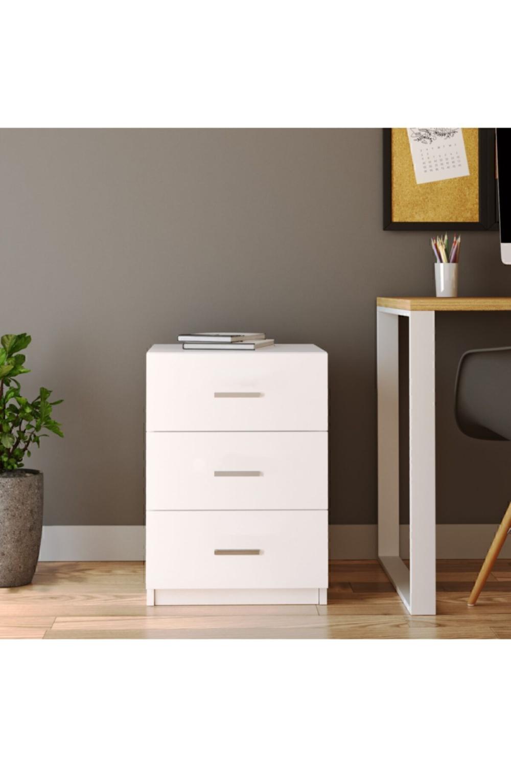 Bega C Bureau 3 Avec tiroirs Keson 3 Couleur Blanc BEG3-W