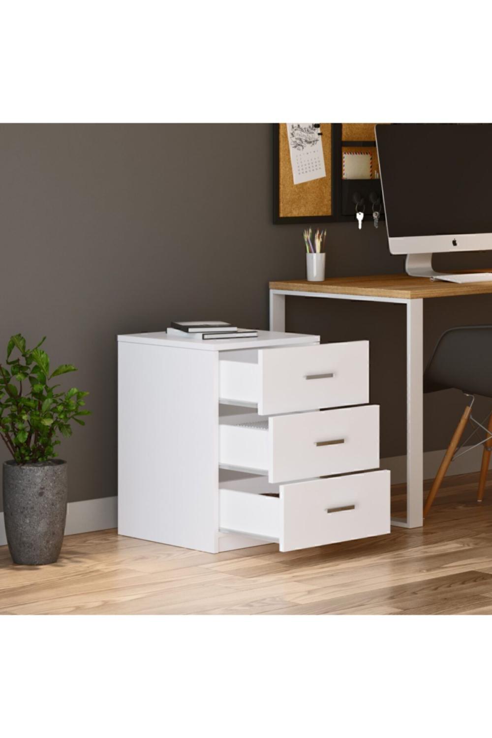 Bega C Bureau 3 Avec tiroirs Keson 3 Couleur Blanc BEG3-W
