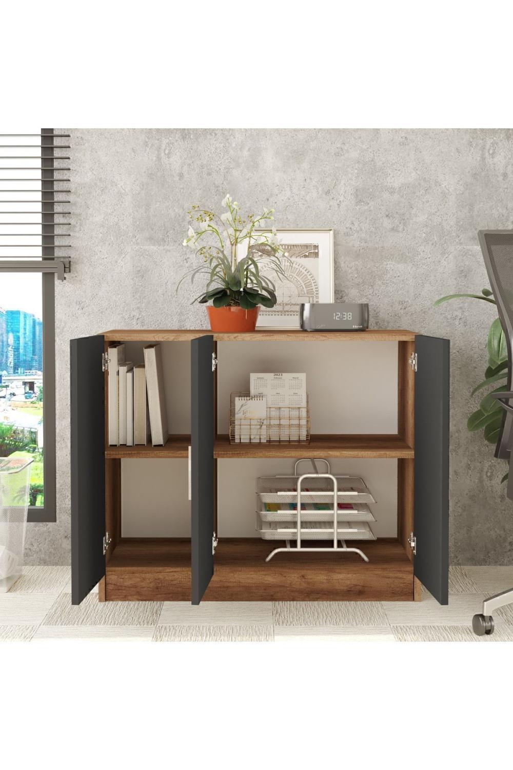 Bega E Bureau Avec portes Armoire Baroque-Anthracite BEG5-BA