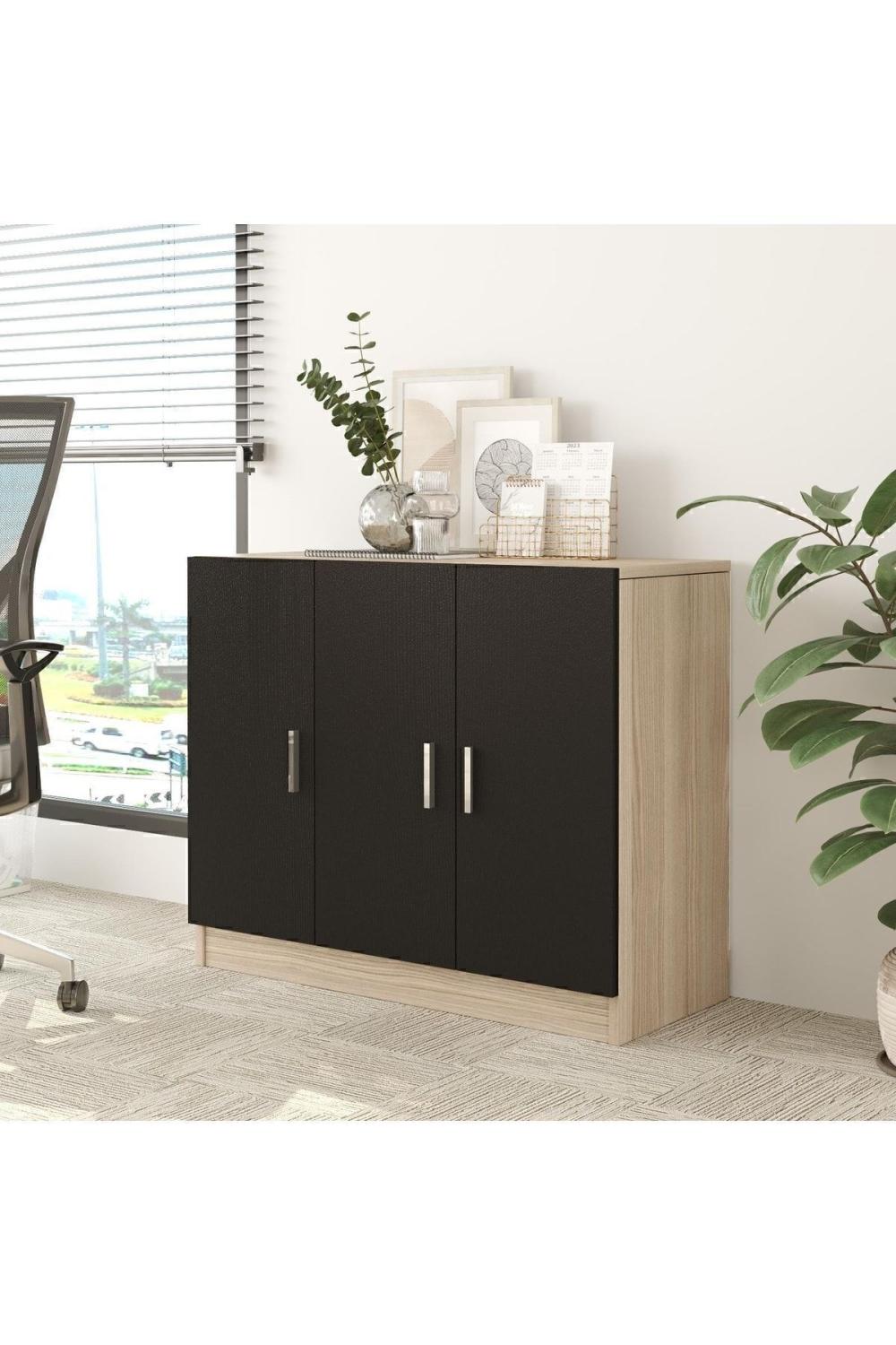 Bega E Bureau Avec portes Armoire 3 Couleur Chêne Noir BEG5-OB