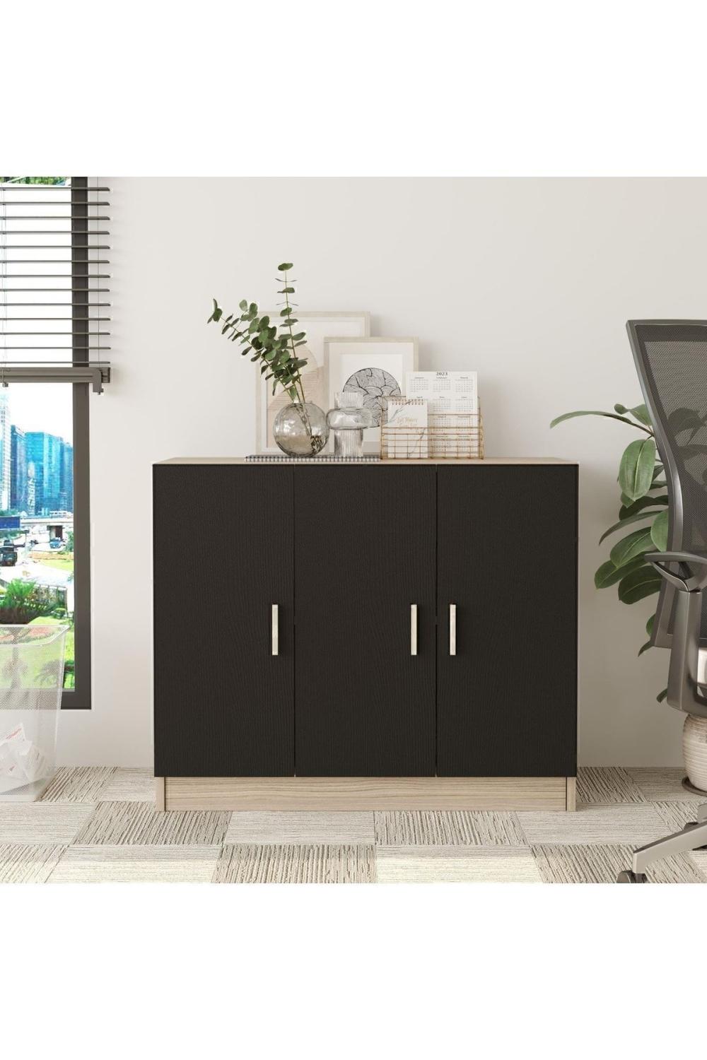 Bega E Bureau Avec portes Armoire 3 Couleur Chêne Noir BEG5-OB