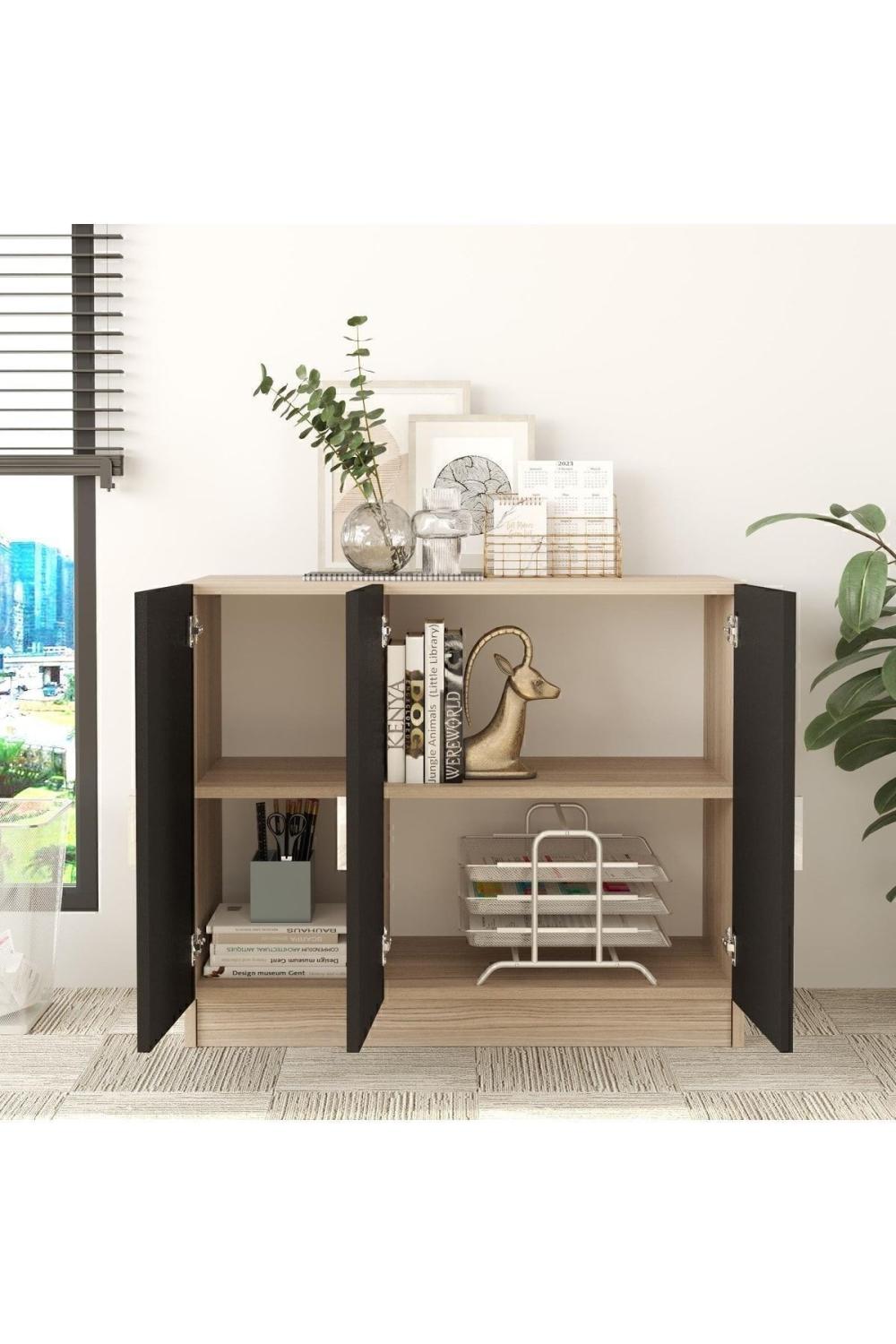Bega E Bureau Avec portes Armoire 3 Couleur Chêne Noir BEG5-OB