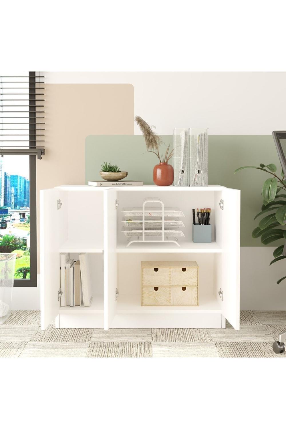 Bega E Bureau Avec portes Armoire 3 Couleur Blanc BEG5-W