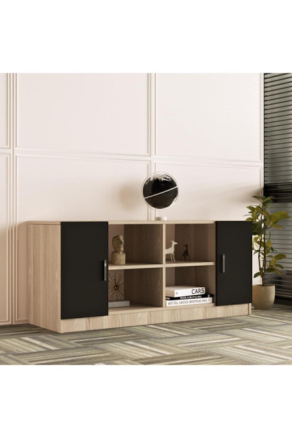 Bega F Bureau Avec portes Bibliothèque Armoire 3 Couleur Chêne Noir BEG6-OB