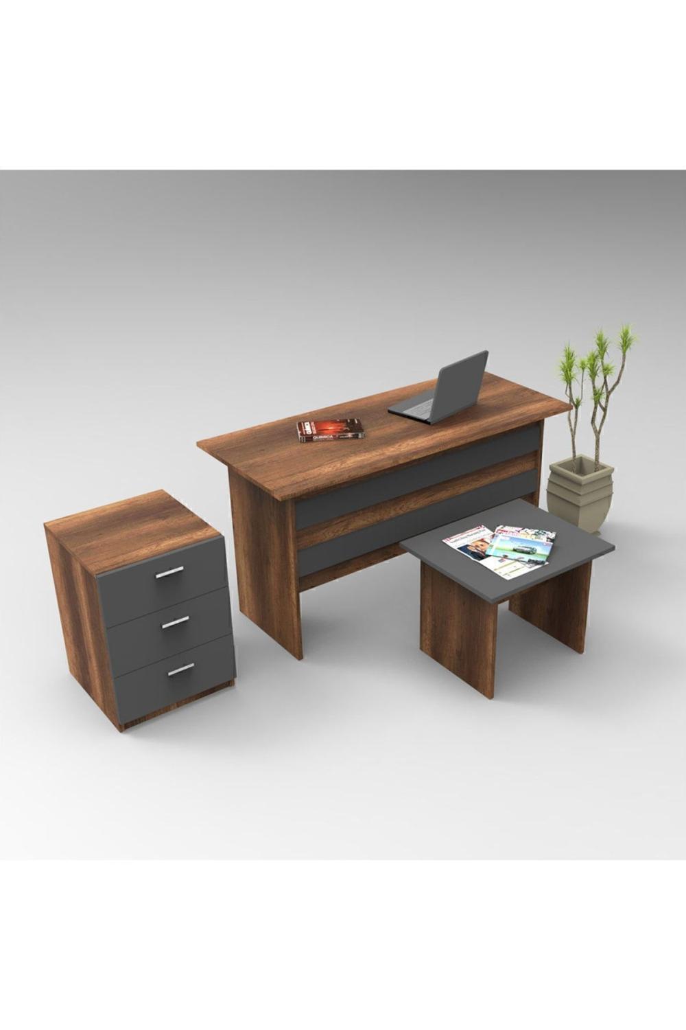 Bega ABC Table Table basse Keson Bureau Bureau Table Ensemble Baroque-Anthracite BEG9-BA