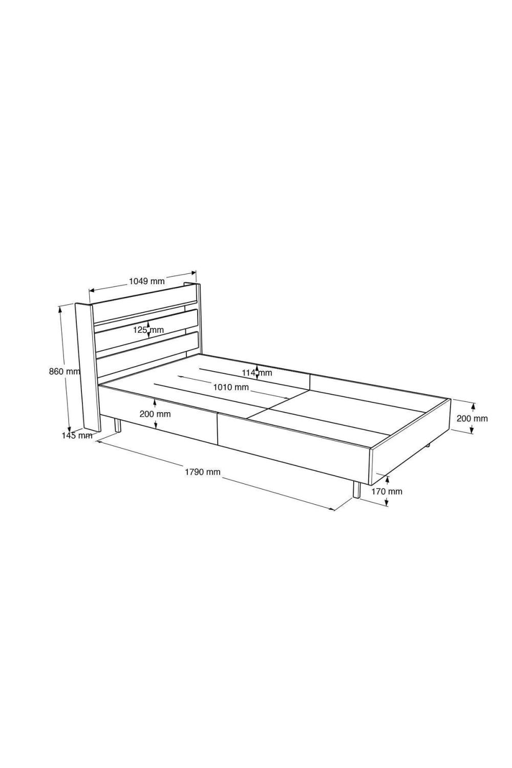 Lit Bohem 160×200 cm avec Pieds Métalliques – Finition Panier (Aspect Jute) BOH13-S