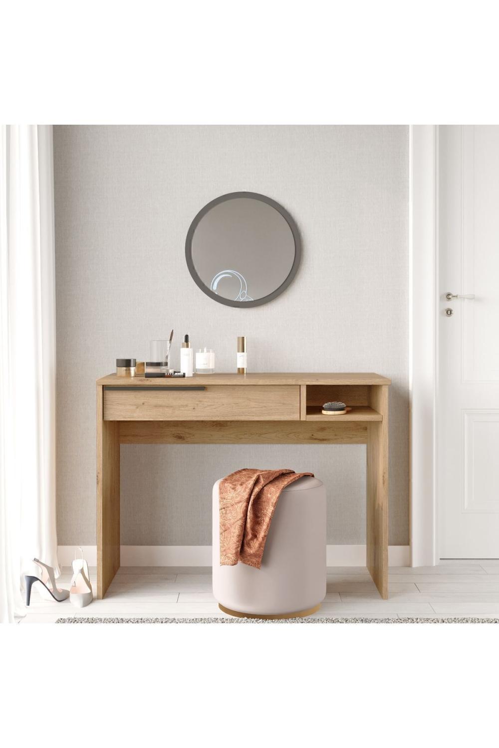 Bohème Maquillagej Table 100cm Avec miroir Avec tiroirs Panier BOH18-S