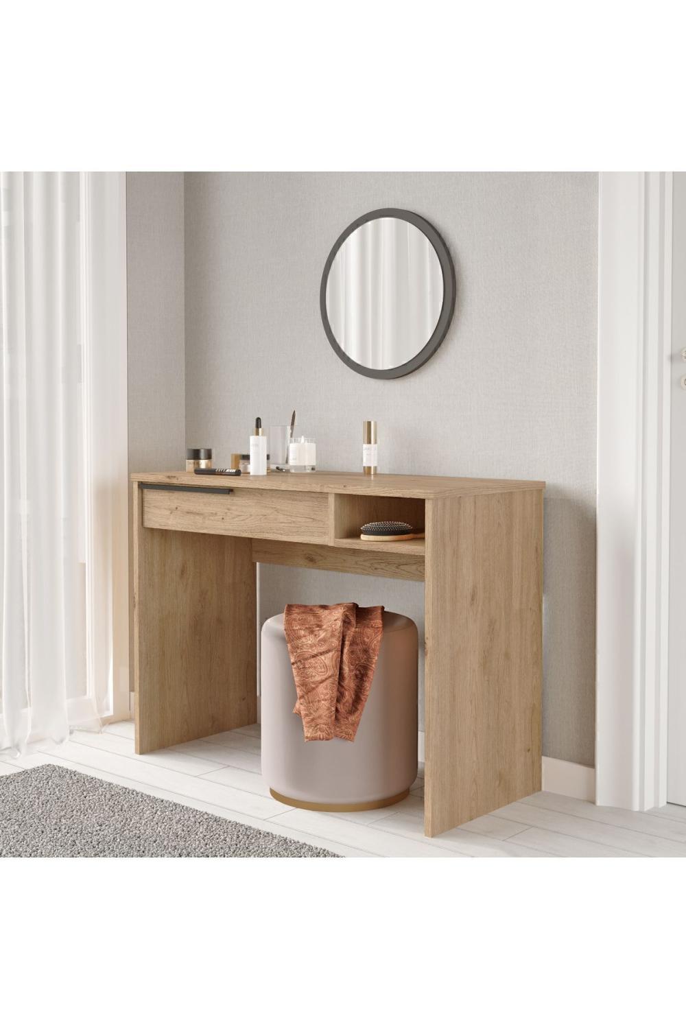 Bohème Maquillagej Table 100cm Avec miroir Avec tiroirs Panier BOH18-S
