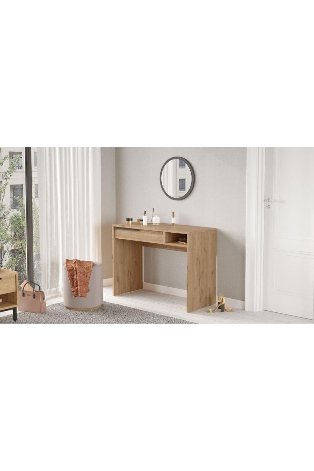 Bohème Maquillagej Table 100cm Avec miroir Avec tiroirs Panier BOH18-S