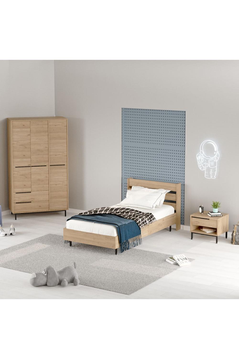 Bohème Karyola Komodin Armoire Chambre ado Ensemble 3'Lü Ensemble Panier BOH23-S