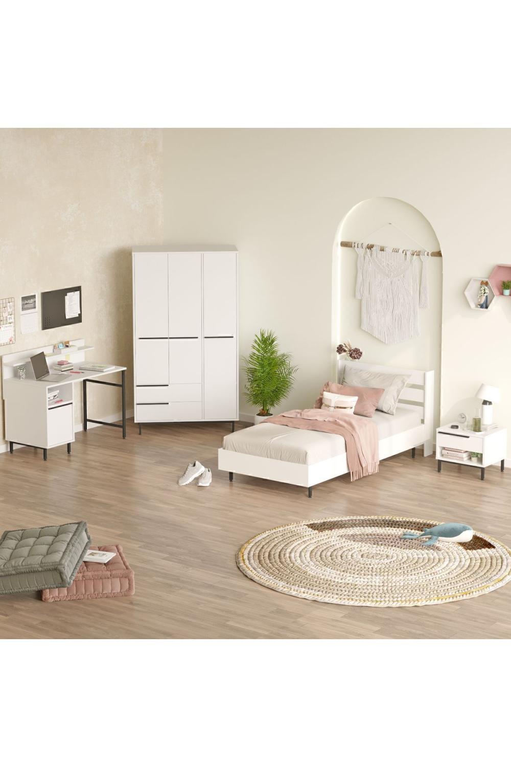 Bohème Chambre ado Ensemble 4'lü Ensemble Blanc BOH24-W