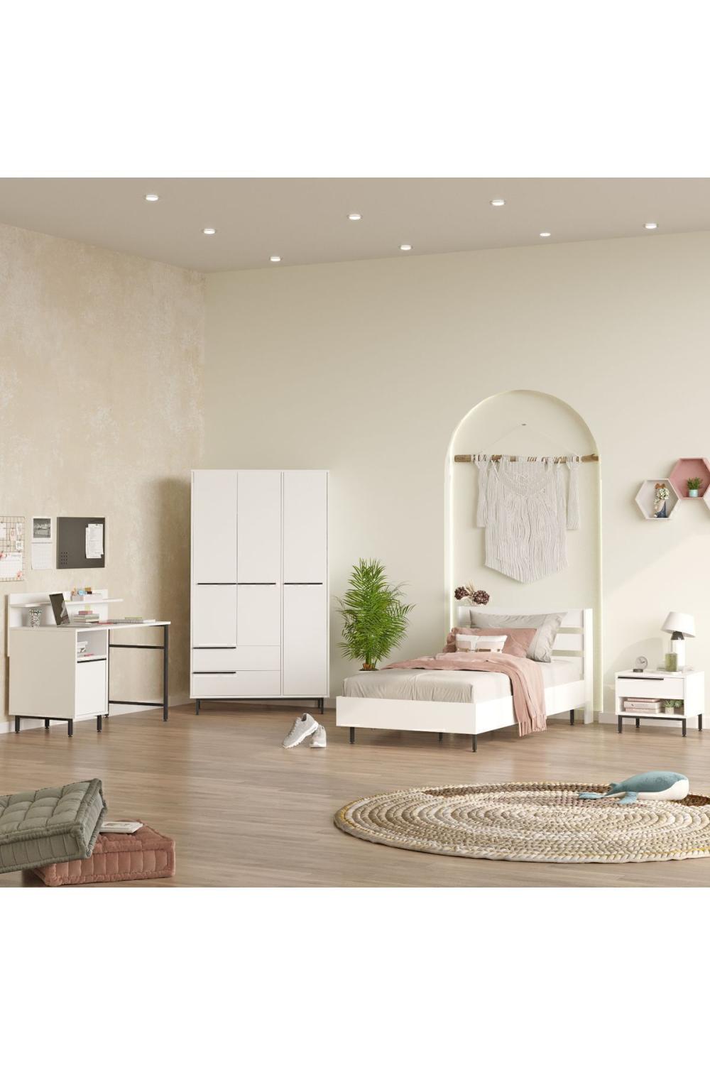 Bohème Chambre ado Ensemble 4'lü Ensemble Blanc BOH24-W